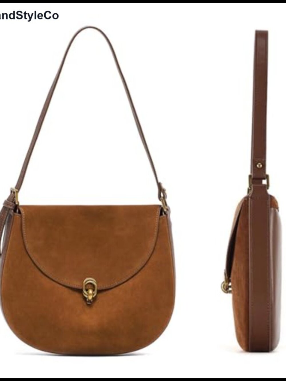 Handmade Genuine Suede Leather Crossbody Bag for Women, Adjustable Strap
